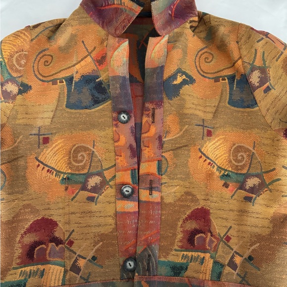 Men's Multicolor Patterned Jacket - Picture 3 of 11